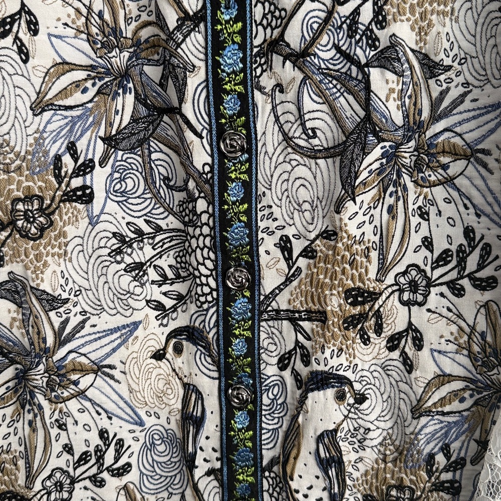 Anthropologie Multicolor Lace Midi Dress by Byron Lars NWT - Picture 6 of 9